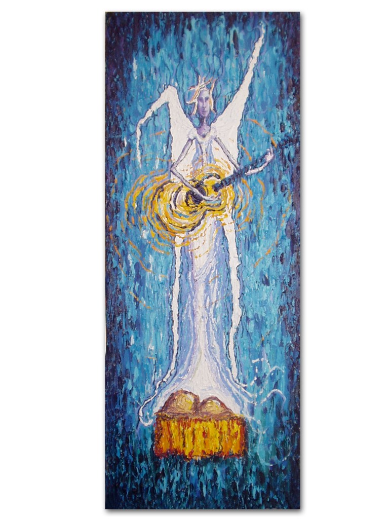 Angel on a milk crate