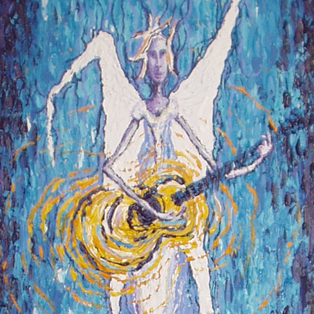 Angel on a milk crate